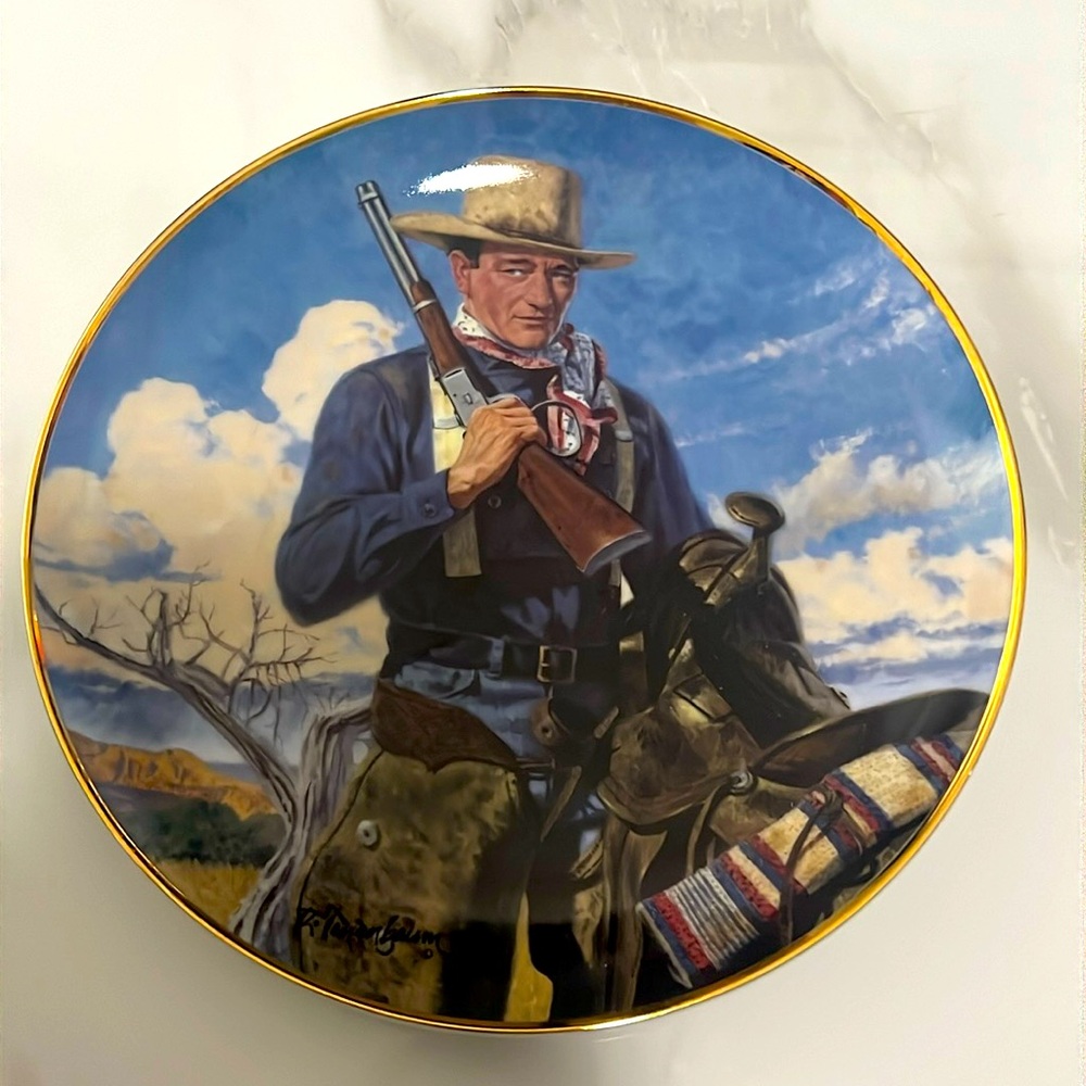 JOHN WAYNE SPIRIT OF THE WEST Plate Franklin Mint Movie TV Western Classic